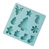 Silikonform für Weihnachtskekse, 10 Mulden, Backwerkzeug für Fondant, Pudding, Zucker und Desserts, perfekt für Partyorganisatoren, Anfänger