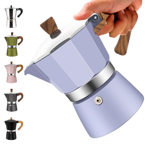 Vaolvpant 6 Cup Aluminum Moka Pot Classic Stovetop Espresso Coffee Maker