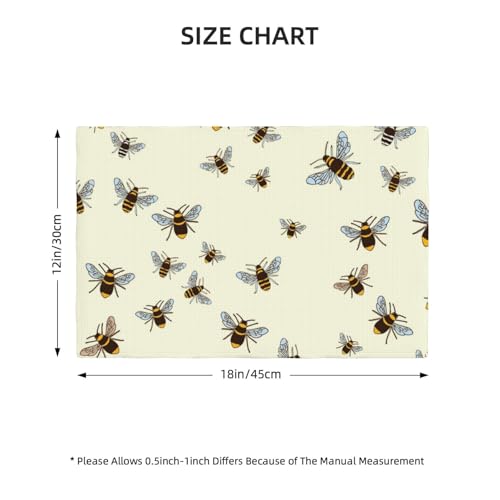 Set de table aspect lin Honey Bees lavable et doublé pour repas 45x30cm - 5