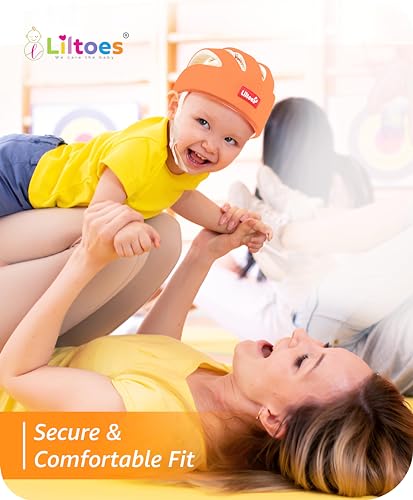 Image of Baby Safety Products Combo | LILTOES Baby Head Protector + Edge Guard for Safety of Kids 6M to 3 Years | Baby Safety Helmet with Corner Guard Protection (Orange+Corner)