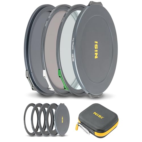 NiSi - JetMag Pro 82MAG Capture Kit, Magnetic Lens Filter Kit with NC UV, True Color CPL, 82mm UV Protection and 82mm CPL Filter, Adapters (67mm/72mm/77mm/82mm), Protection Caps & 7 Pocket Caddy Case