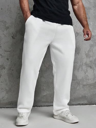 Image of dockstreet Men's /Unisex Open Bottom Drawstring Pure Cotton Stretchable Baggy Jogger Pants