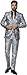 Produktbild OppoSuits Silberner Anzug für Herren - Silvesterparty-Kostüm - Holografisch Kariertes Silber - inkl. Blazer, Hose, Krawatte
