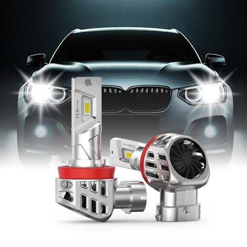MOTORHOOK H11 H8 H9 Halogen-Nebelscheinwerfer, 600% Helligkeitssteigerung Abblendlicht Fernlicht Birne, 12V 55W Weiß H11 Halogen Lampen, 2 Stücke