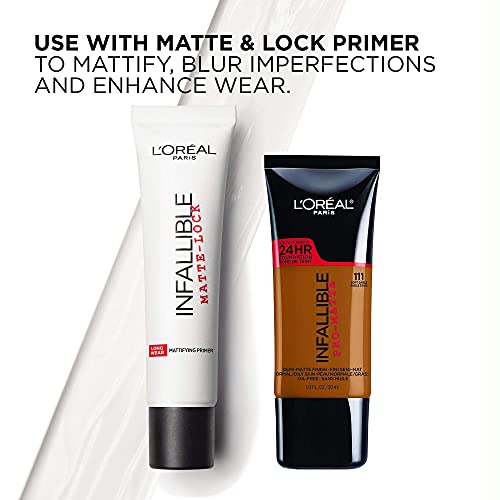 L'Oreal Paris Cosmetics Makeup Infallible Pro-Matte Liquid Longwear Foundation, Soft Sable, 1 fl oz - image 7