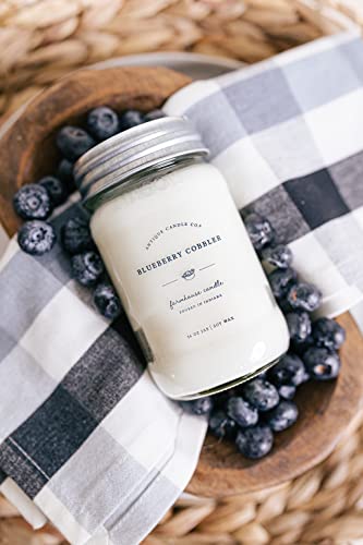 Antiquecandlecoblueberrycobbler16ouncesoywaxcandle80hourburntimecottonwickmasonjarcandleblueberrycobbler  Urban Country Home Decor Antique candle co blueberry cobbler 16 ounce soy wax candle 80 hour burn time cotton wick mason jar candle blueberry cobbler  urban country home decor