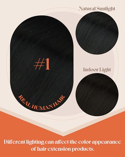 Sunny Hair 22inch I Tip Hair Extensions Human Hair Black Itip Extensions Human Hair Long Straight Hair I Tip Hair Extensions Easy to Install for Women 50g