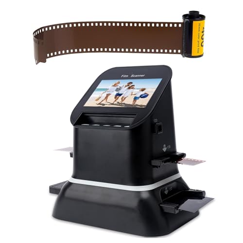 GEHPYYDS Escáner Digital de películas y Diapositivas, convertidor Digital de películas,Alta resolución de 120, convertidor Digital de 1080p a 35 mm, 135, 126, 127 Negativos y Diapositivas.