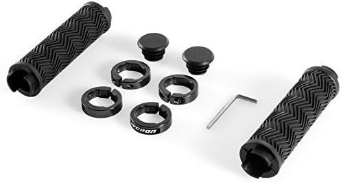 LYCAON Bike Handlebar Grips, Two Sides Locking Non-Slip-Rubber