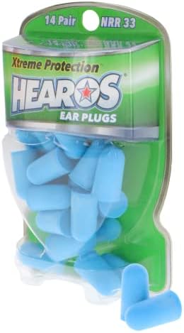 HEAROS Xtreme Ear plugs - Best In Class Noise Cancelling Disposable Foam Earplugs With NRR 33 Hearing Protection, 14 pairs