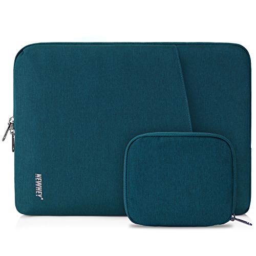 NEWHEY Laptop Sleeve Case 15-15.6 Inch Waterafstotende Laptop Cover Bag Schokbestendige Notebook Beschermende Tas met Kleine Case Deep Teal
