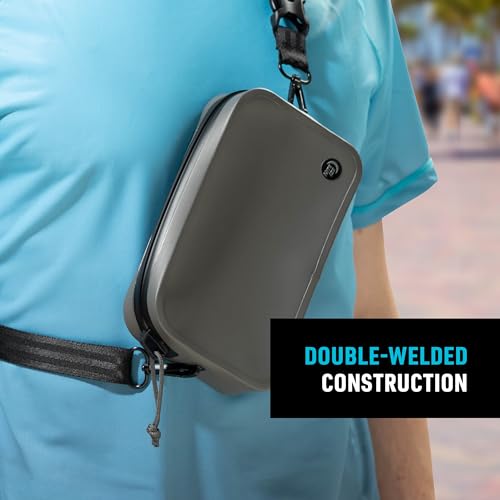 Nite Ize RunOff Mochila impermeable para cadera - esencial para playa y senderismo - bolsa para teléfono y esenciales de viaje - bolso cruzado para playa y viaje con clasificación IP67 - Carbón miniatura 5