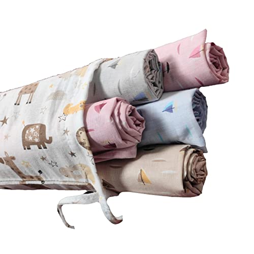 Image of Trance Home Linen Super Ultra Soft 100% Cotton Baby Wrapper | New Born Swaddling Soft Cotton Sheets | New Born Baby Essential Swaddle Cloth | Baby Wrap Set (100x100 cm, Color Boats, Pack of 5)