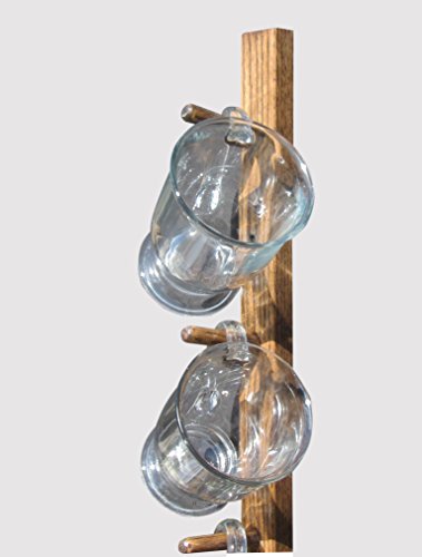 KR Ideas Coffee Cup/Tea Cup Vertical Holder (Made in The USA) (Walnut Stain)