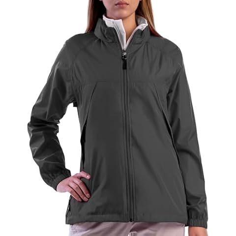 SCOTTeVEST Pack Windbreaker Jacket for Women - 19 Hidden Pockets - Lightweight Water Repellent Coat for Travel & More (Gray, Large) Cover