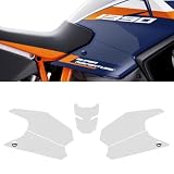 DRB GRAPHIX Motorcycle Tank Grip Pads Compatible with KTM 1390 Super Adventure ADV R S (2026~) Tank & Knee Grip Protector Pads, Powerful Adhesive, Enhanced Grip Control, Model-Specific Fit