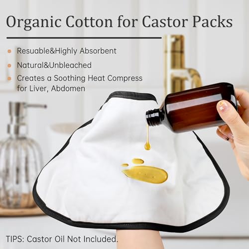 Image of 2 Pack Castor Oil Pack Wrap(Oil are Not Include), Flowers