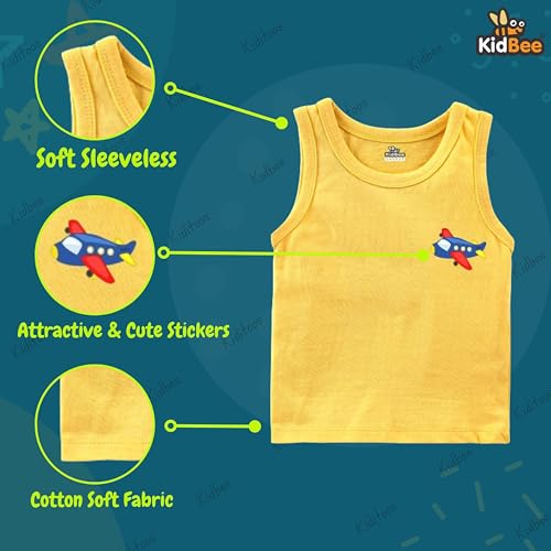 Image of Kidbee Cotton Vests for Boys & Girls (Set of 3)