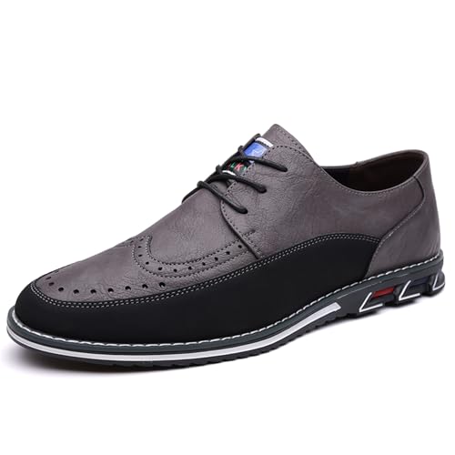 Image of Men's Casual Dress Oxfords Shoes Business Formal Italy Prince Classic Oxford Lace Up Craft Mesh Sneakers