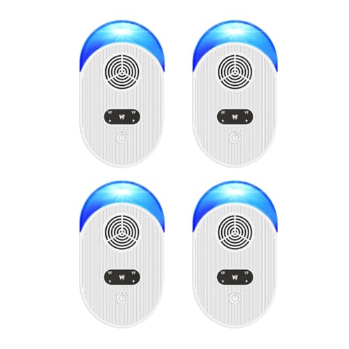 WSADZXC77 Ultrasonic mosquito repellent, used to drive away harmful insects such as mice, mosquitoes, cockroaches, ants, rodents, etc. (4 pieces)