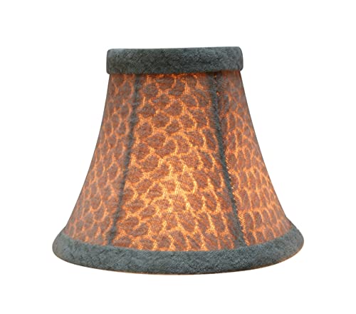 Image of Aspen Creative 30054-2A, Bell Clip-On Chandelier Lamp Shade, Light Grey, 3 inch Top x 6 inch Bottom x 5 inch Slant Height, Set of 2