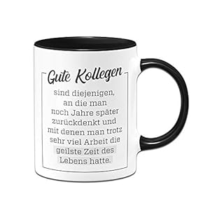 Tassenbrennerei Tasse Gute Kollegen – Geschenk für Arbeitskollegen Kollegin – Bürotasse mit Spruch – Abschiedsgeschenk…