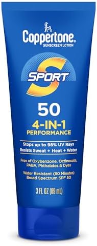 Coppertone SPORT Sunscreen Lotion SPF 50, 3 FL OZ