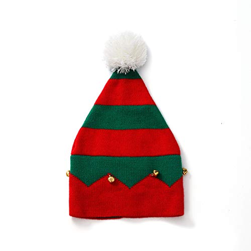 Dolkoic Christmas Elf Knitted Hat, Xmas Baby Beanie Knit Hat For Chrildrn 1 To 6 Years Old Red #TOP6