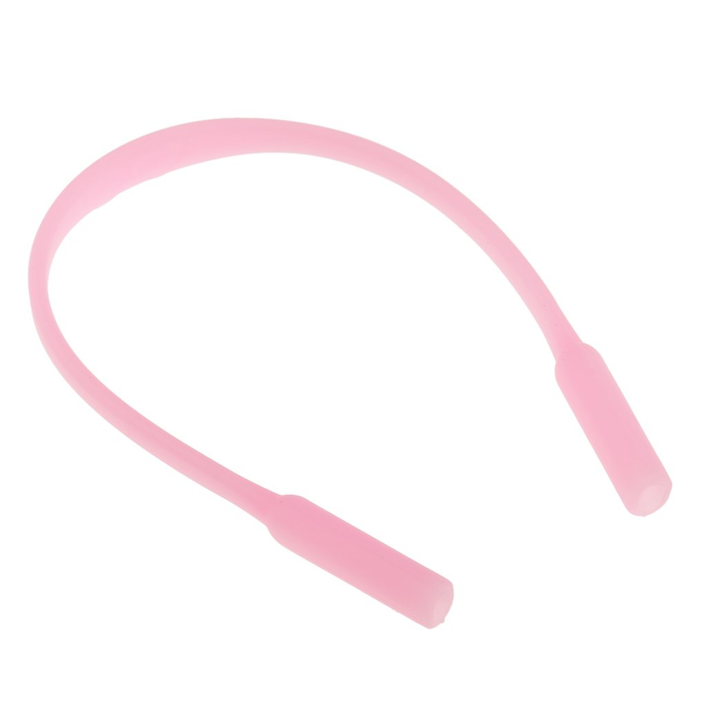 Segolike 5pcs Silicone Eyewear Glasses Neck Retainers Eyeglass Glasses Sunglasses Spectacle Head Safety Strap Cord Holder for Kids Children - pink, 16.8x0.6cm 1