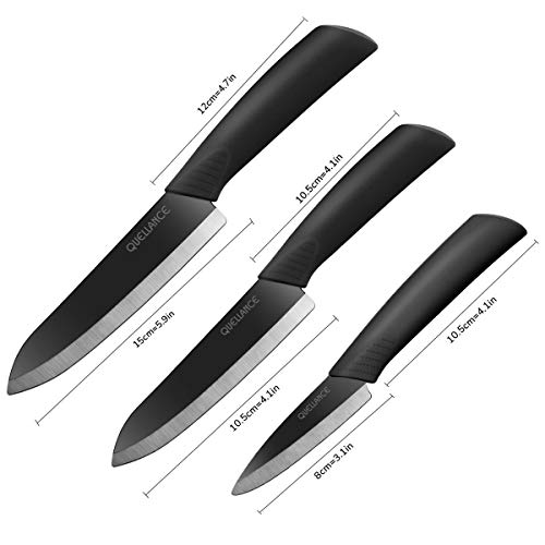 Ceramic Knife Set, Kitchen Knife with Sheath Covers, Very Sharp Kitchen Knife Set, 6
