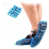 MorNon 100Pcs Cubierta del Zapato Funda Impermeable para Zapatos Cubrezapatos Funda de Plástico para el Hogar la Oficina y la Recepción Azul