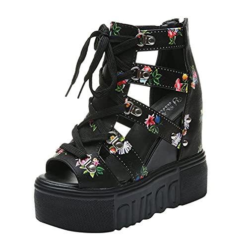 Sandales confort femme pieds larges au design ajouré et semelle haute