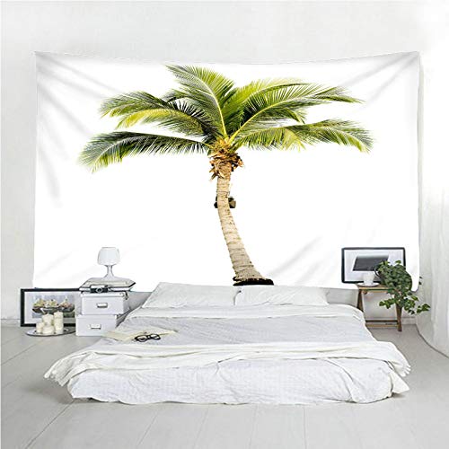 Tapiz de pared para playa y salón de 150x150cm en tejido verde y blanco transpirable como sábana 7