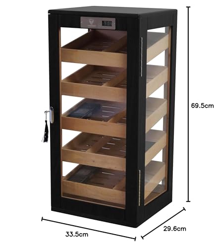 Germanus Humidor Schrank 33 in Schwarz