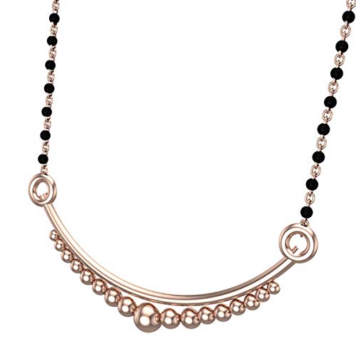 Image of DISHIS 14k (585) 14K (585) Rose Gold Designer Mangalsutra for Women