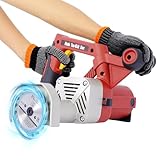Powered Toe Kick Saw with 3-3/8 Inch Blade, Flush Cut Saw with Adjustable Depth, Mini Compact Circular Tool for Subfloor Removal, Undercut & Jamb Cutting Tool for Baseboards, Flooring & Cabinets