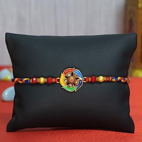 Image of Canton Rakhi For Brother With Chocolate Gift Hamper, Rakhi With Celeb, Pack of 2 Designer Rakhi For brother (Design-11)