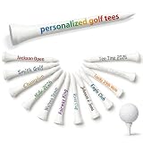 Personalized White Golf Tees 2-3/4', Wooden Golf Tees Bulk 50-1000 Pcs For Golf Outings, Bachelor Parties, Corporate Events &Amp; Golf Gifts