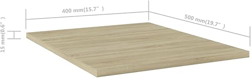 Miniatura 346 de Juego de 4 tableros de estantería, paneles de repuesto, unidades de almacenamiento, estantes de exhibición organizadores, gris hormigón, 31.5 x 11.8