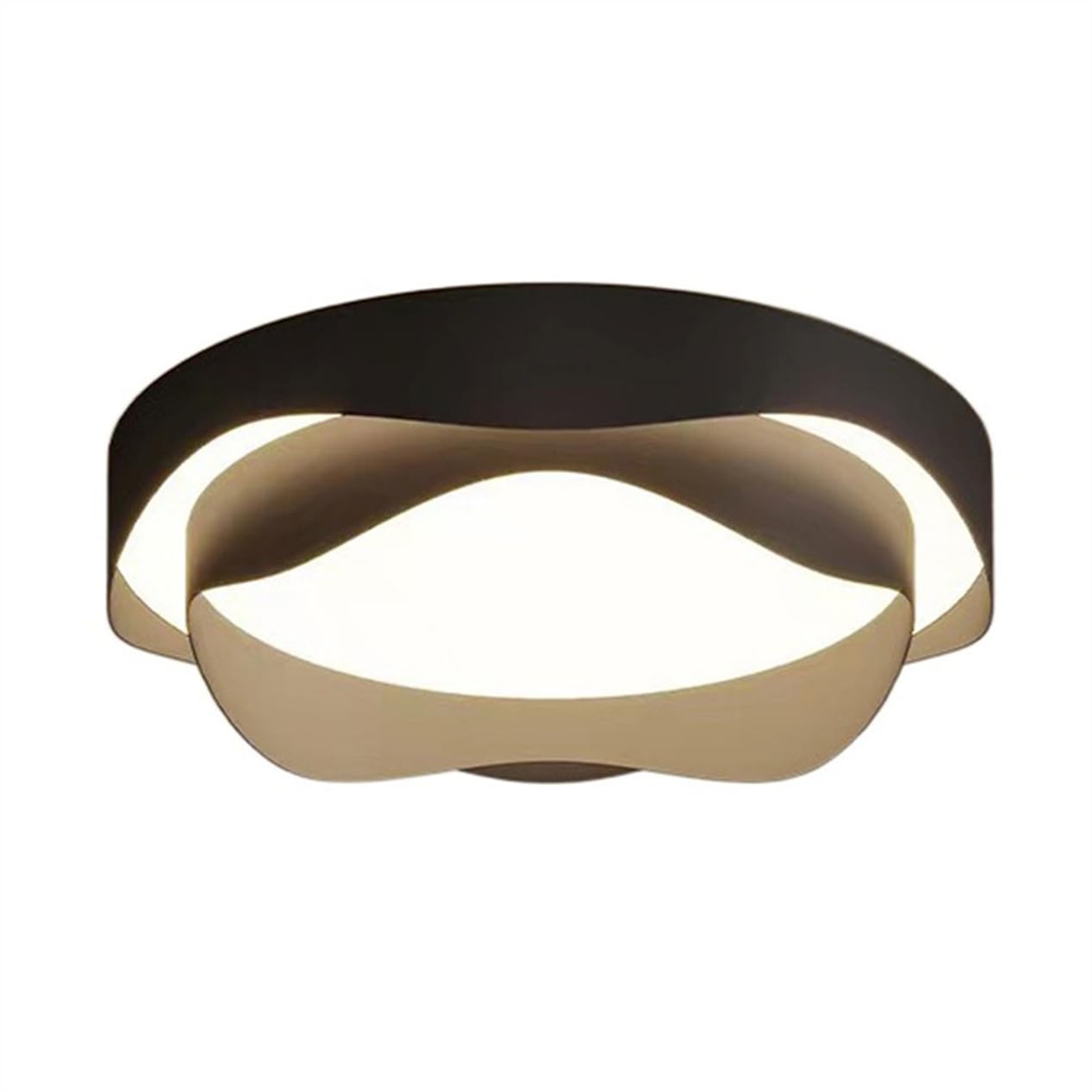 JXYDJH Modern White Flush Mount Ceiling Light 23.6 Inch | 110v Round Lighting Minimalist Ceiling Lamp Acrylic Shade Wrought Iron Ceiling Lamp for Bedroom Living Room Kitchen Entryway - 36W