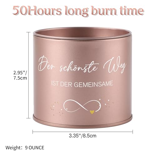 PRSTENLY Hochzeitsgeschenke für Brautpaare, 9OZ Lavendel Duftkerzen Romantisches Hochzeit Geschenk, Hochzeitsgeschenk für Tochter, Geschenk für Braut und Bräutigam