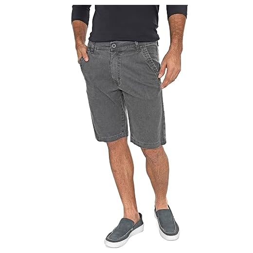 Bermuda Sarja Chino Masculina Passeio Volum 7764 Cor: Cinza (46)