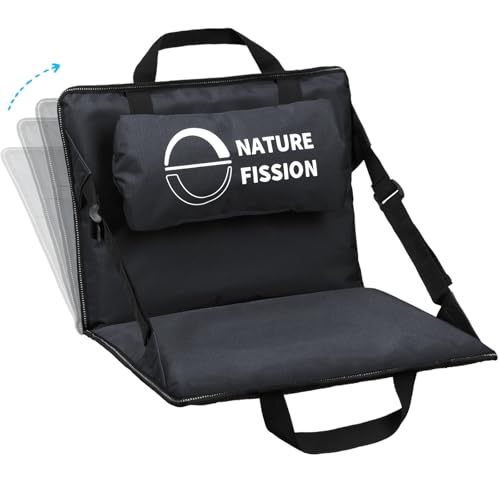 NATUREFISSION Stadium Seat Basic with Back and Lumbar Support and Padded Cushion Foldable and...
