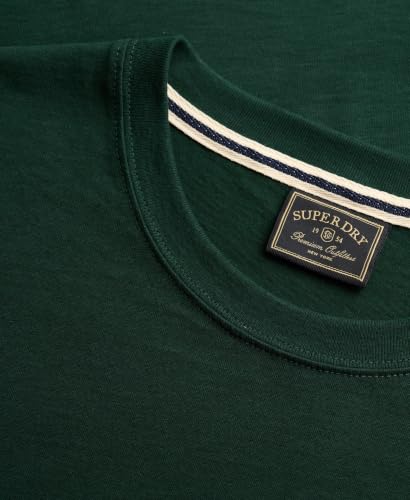 Superdry T-shirt Essential Company avec logo brodé pour homme, vert forêt/vert foncé, XL