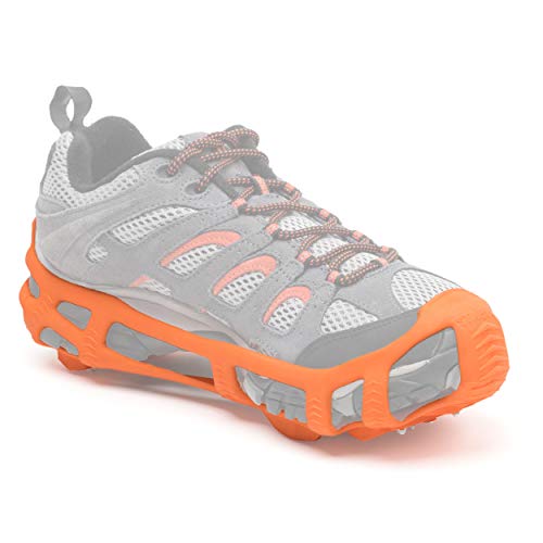 STABILicers Walk Traction Cleat for Walking on Snow and Ice, Orange, Large (1 Pair)