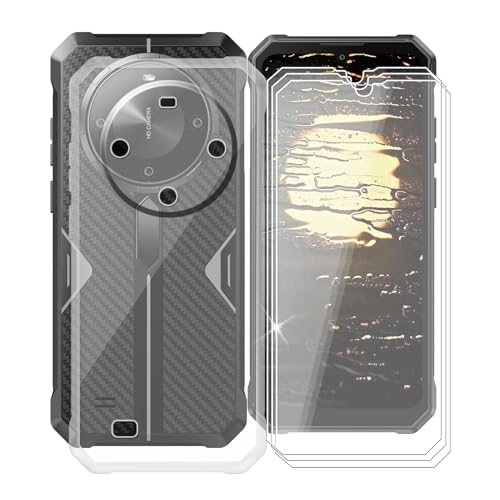 Coque pour Fossibot F105 transparente mince et 3 verres trempés écran pour protéger votre mobile