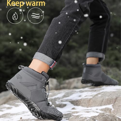 Hike Winter Barefoot Shoes Womens Footwear Slip On Warm Zero Drop Snow Boot Wide Toe Box Ankle Boots Waterproof Sneakers Mens4