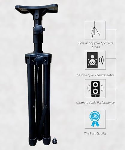 Image of Kh Speaker Stand Adjustable Height Portable Folding PA /DJ Tripod Speaker (Capacity Load 30 KG) Pack of 2