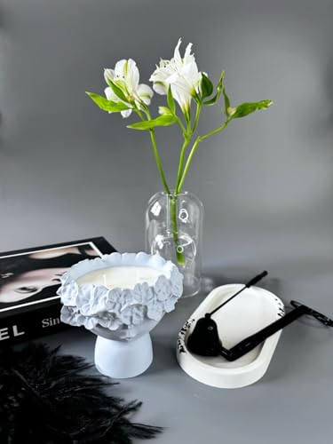 Image of Kitty Cat Aesthetic Soy Wax Scented Candles | Reusable Concrete Sea Shell Jars | Vanilla Aroma | 12+ Hours Burn Time | Perfect Home Decor for Bedroom, Office & Hostel (Abstract Queen Face)