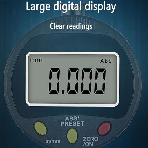 Digital Height Gauge,with Marble Platform/Dial Indicator, Adjustable Height Range 0-12.7mm,for Diameter and Depth Measuring